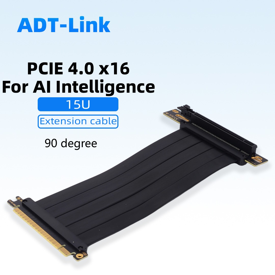Pcie 4.0 X16 Riser Cable 90 Degree - PCIE 4.0 X16 การ์ดกราฟิกสายอะแดปเตอร์ต่อขยาย 90 องศา