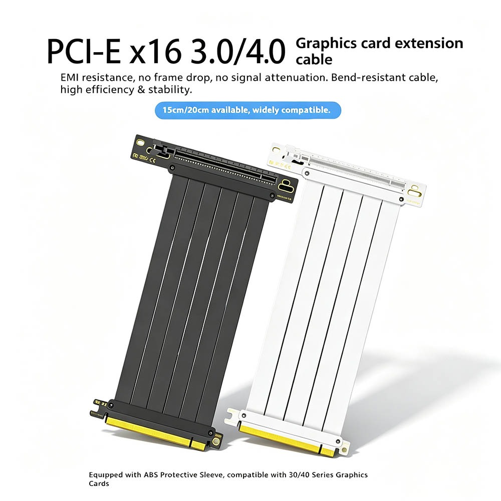 สายต่อขยาย PCI‑E 4.0/3.0 X16 ส - Pcie 4.0 X16 Riser Cable 90 Degree บทวิจารณ์และราคา