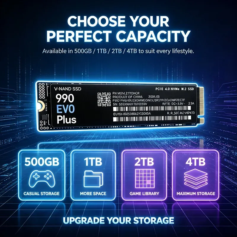 SSD ความเร็วสูง 990 EVO Plus M - M.2 Nvme 4Tb Pcie 4.0 Ssd บทวิจารณ์และราคา