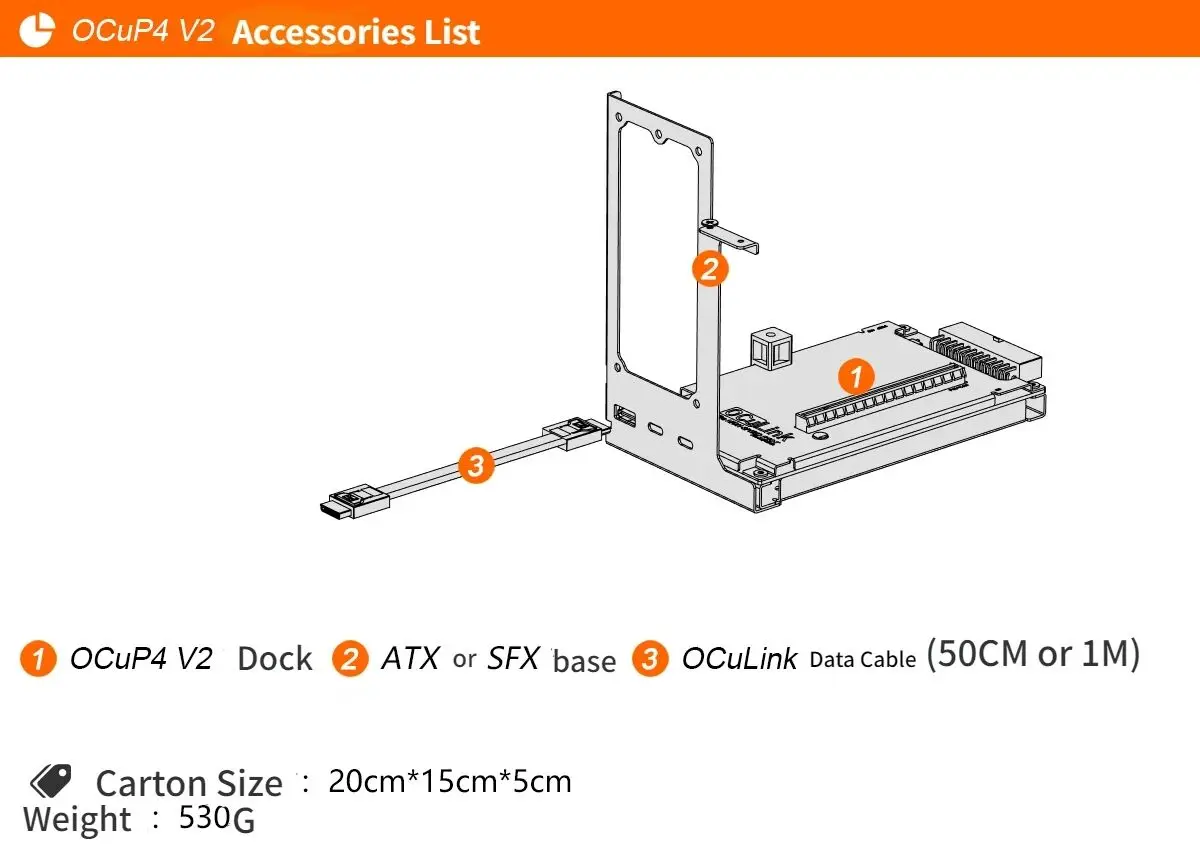 OCuP4V2 OCuLink GPU Dock พร้อม - External Gpu Dock Pcie 4.0 Oculink บทวิจารณ์และราคา